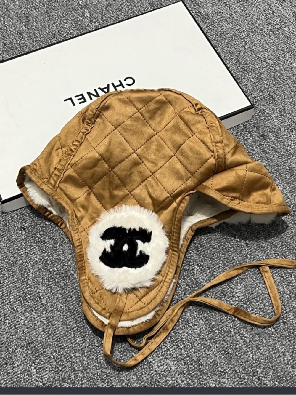 Double C Brown Tan Trapper Winter Warm Hat Beanie